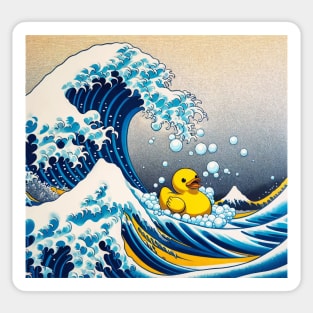 Bubble Wave Duck Kanagawa: National Bubble Bath Day Sticker